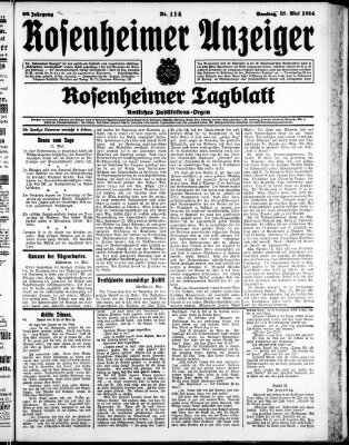 Rosenheimer Anzeiger Samstag 16. Mai 1914