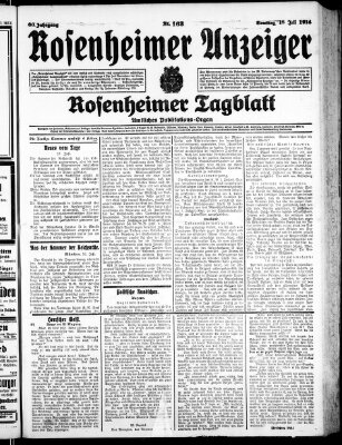 Rosenheimer Anzeiger Samstag 18. Juli 1914