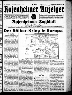 Rosenheimer Anzeiger Dienstag 18. August 1914