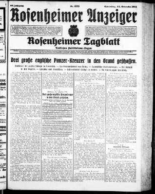 Rosenheimer Anzeiger Donnerstag 24. September 1914