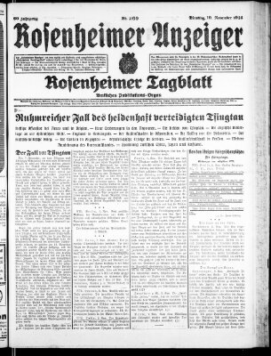 Rosenheimer Anzeiger Dienstag 10. November 1914