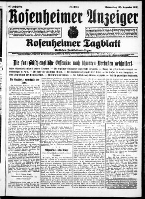 Rosenheimer Anzeiger Donnerstag 31. Dezember 1914