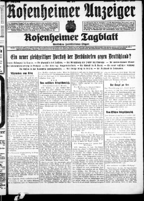 Rosenheimer Anzeiger Donnerstag 21. Januar 1915