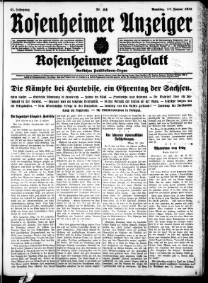 Rosenheimer Anzeiger Samstag 30. Januar 1915