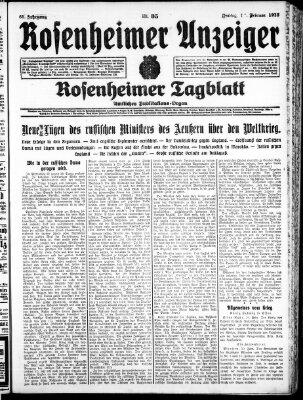 Rosenheimer Anzeiger Freitag 12. Februar 1915