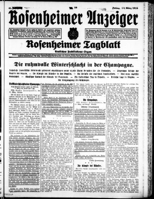 Rosenheimer Anzeiger Freitag 12. März 1915