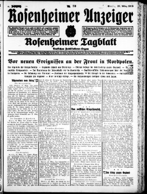 Rosenheimer Anzeiger Sonntag 28. März 1915