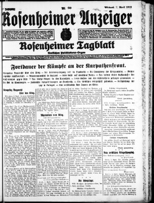 Rosenheimer Anzeiger Mittwoch 7. April 1915