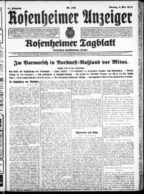 Rosenheimer Anzeiger Dienstag 4. Mai 1915