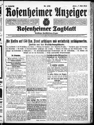 Rosenheimer Anzeiger Freitag 7. Mai 1915