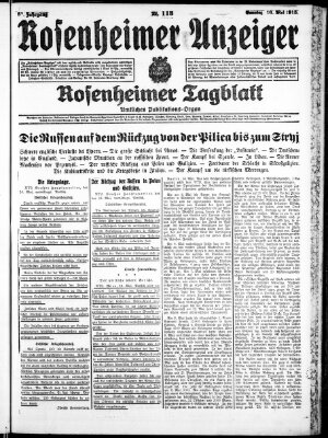 Rosenheimer Anzeiger Sonntag 16. Mai 1915