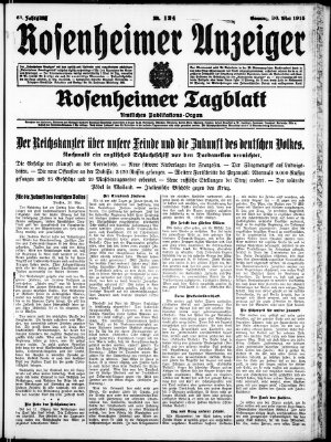 Rosenheimer Anzeiger Sonntag 30. Mai 1915