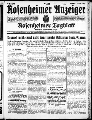 Rosenheimer Anzeiger Samstag 5. Juni 1915