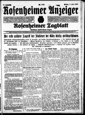 Rosenheimer Anzeiger Freitag 11. Juni 1915