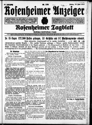 Rosenheimer Anzeiger Freitag 18. Juni 1915