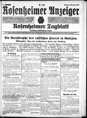 Rosenheimer Anzeiger Dienstag 22. Juni 1915