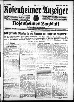 Rosenheimer Anzeiger Dienstag 6. Juli 1915