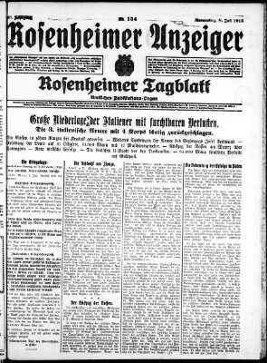 Rosenheimer Anzeiger Donnerstag 8. Juli 1915