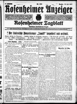 Rosenheimer Anzeiger Samstag 10. Juli 1915