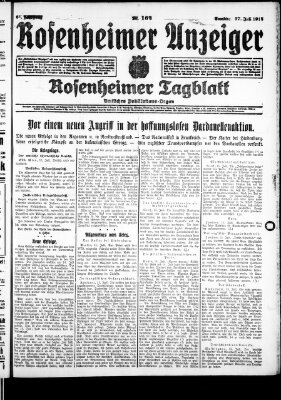 Rosenheimer Anzeiger Samstag 17. Juli 1915