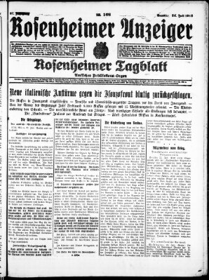 Rosenheimer Anzeiger Samstag 24. Juli 1915