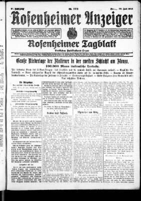 Rosenheimer Anzeiger Freitag 30. Juli 1915