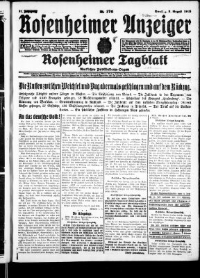 Rosenheimer Anzeiger Dienstag 3. August 1915