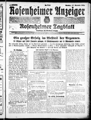 Rosenheimer Anzeiger Samstag 11. September 1915