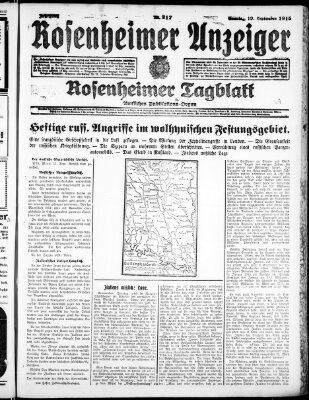 Rosenheimer Anzeiger Sonntag 19. September 1915