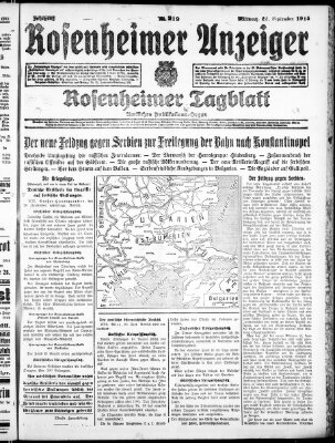 Rosenheimer Anzeiger Mittwoch 22. September 1915