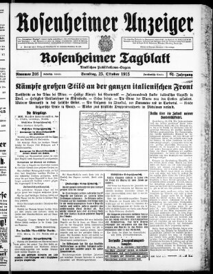 Rosenheimer Anzeiger Samstag 23. Oktober 1915