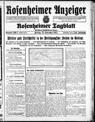 Rosenheimer Anzeiger Freitag 19. November 1915