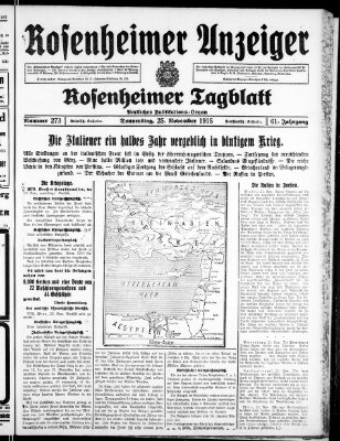 Rosenheimer Anzeiger Donnerstag 25. November 1915