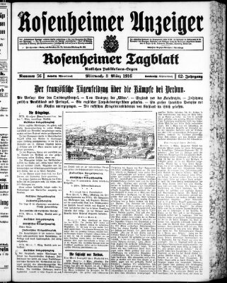 Rosenheimer Anzeiger Mittwoch 8. März 1916