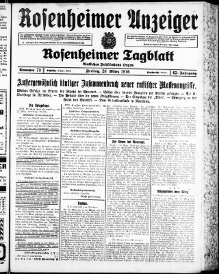 Rosenheimer Anzeiger Freitag 24. März 1916