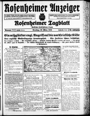 Rosenheimer Anzeiger Dienstag 28. März 1916