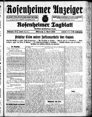 Rosenheimer Anzeiger Mittwoch 5. April 1916