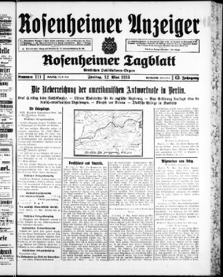 Rosenheimer Anzeiger Freitag 12. Mai 1916