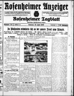 Rosenheimer Anzeiger Sonntag 18. Juni 1916