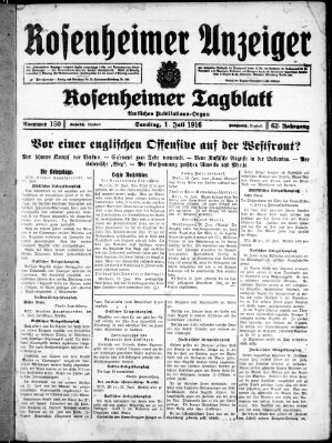 Rosenheimer Anzeiger Freitag 1. September 1916