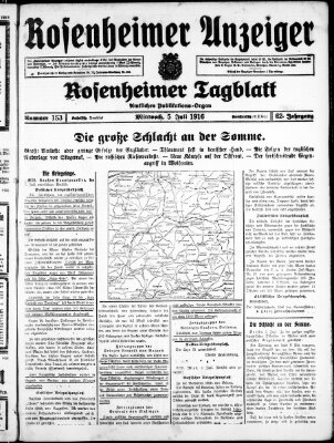 Rosenheimer Anzeiger Dienstag 5. September 1916