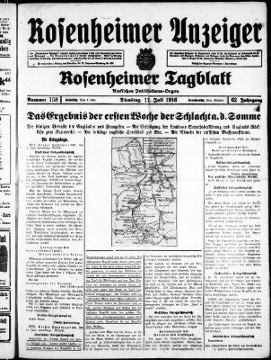 Rosenheimer Anzeiger Montag 11. September 1916