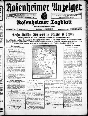 Rosenheimer Anzeiger Freitag 21. Juli 1916