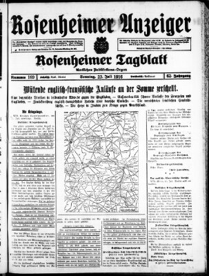 Rosenheimer Anzeiger Sonntag 23. Juli 1916