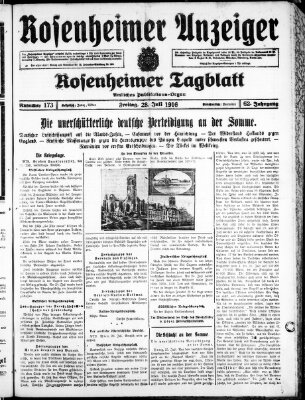 Rosenheimer Anzeiger Freitag 28. Juli 1916