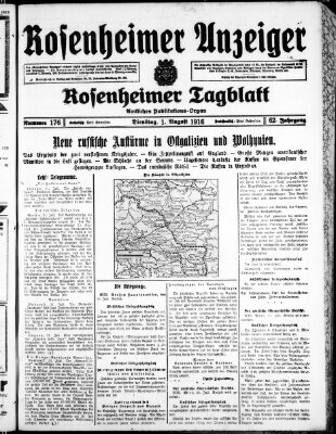 Rosenheimer Anzeiger Dienstag 1. August 1916