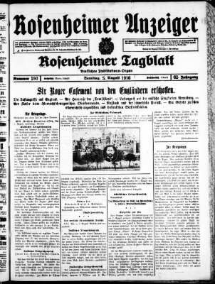 Rosenheimer Anzeiger Samstag 5. August 1916