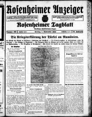 Rosenheimer Anzeiger Freitag 1. September 1916