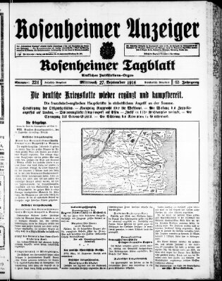 Rosenheimer Anzeiger Mittwoch 27. September 1916