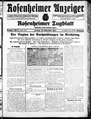 Rosenheimer Anzeiger Freitag 29. September 1916